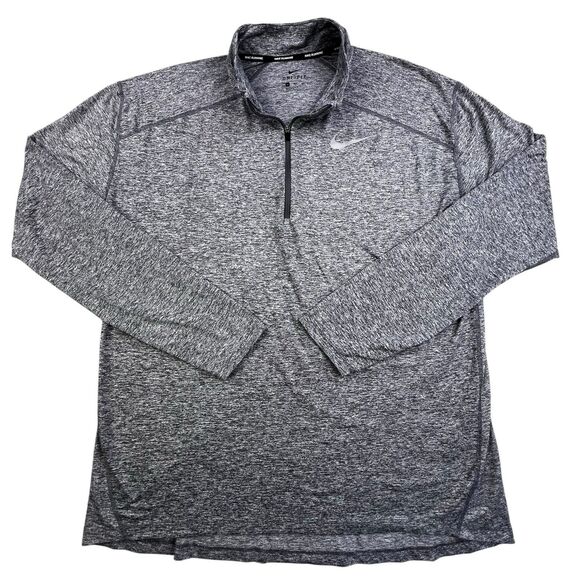 Nike Running Shirt Mens XL Gray 1/4 Zip Dri-Fit Athletic Lightweight Long Sleeve - Picture 1 of 13